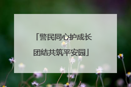 警民同心护成长 团结共筑平安园