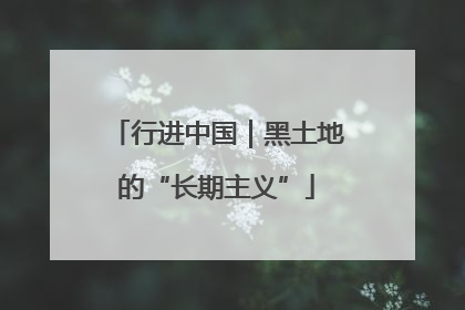 行进中国｜黑土地的“长期主义”