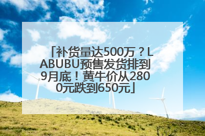 补货量达500万？LABUBU预售发货排到9月底！黄牛价从2800元跌到650元