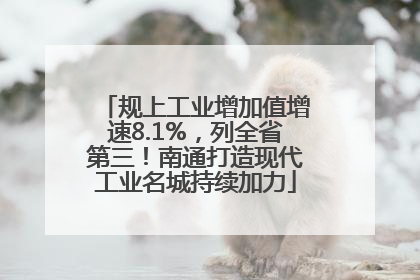 规上工业增加值增速8.1%，列全省第三！南通打造现代工业名城持续加力