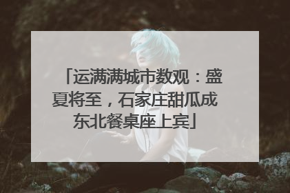 运满满城市数观：盛夏将至，石家庄甜瓜成东北餐桌座上宾
