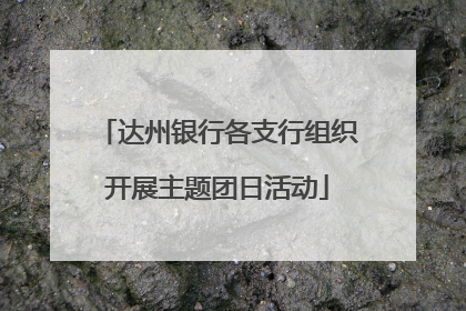 达州银行各支行组织开展主题团日活动