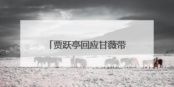 贾跃亭回应甘薇带女儿唱《野子》：你们唱得比爸爸好听多了；《野子》曾是贾跃亭“代表作”