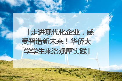 走进现代化企业，感受智造新未来！华侨大学学生来洛观摩实践