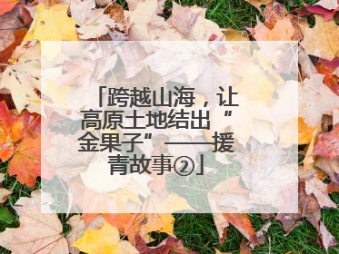 跨越山海，让高原土地结出“金果子”——援青故事②