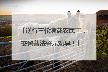 逆行三轮满载农民工，交警普法警示劝导！