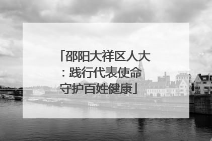 邵阳大祥区人大：践行代表使命 守护百姓健康