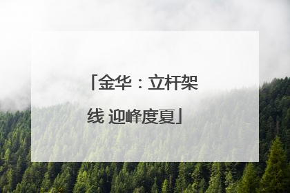 金华：立杆架线 迎峰度夏