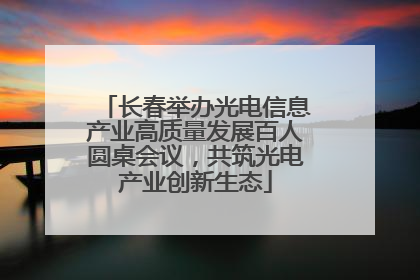 长春举办光电信息产业高质量发展百人圆桌会议，共筑光电产业创新生态