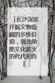 长沙深度开掘文物蕴藏的多维价值，强劲助推文化薪火的代代相传