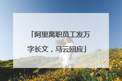 阿里离职员工发万字长文，马云回应