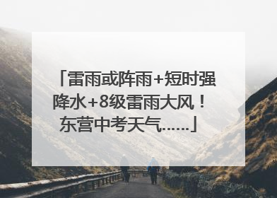 雷雨或阵雨+短时强降水+8级雷雨大风！东营中考天气……