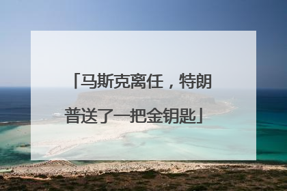 马斯克离任，特朗普送了一把金钥匙