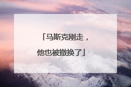 马斯克刚走，他也被撤换了