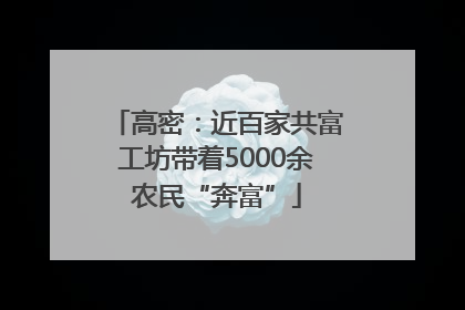 高密：近百家共富工坊带着5000余农民“奔富”