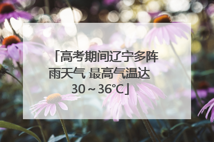 高考期间辽宁多阵雨天气 最高气温达30～36℃