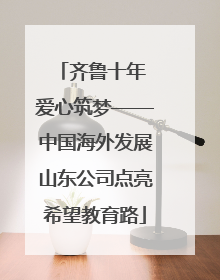 齐鲁十年 爱心筑梦——中国海外发展山东公司点亮希望教育路