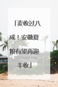 麦收过八成！安徽夏粮有望再迎丰收