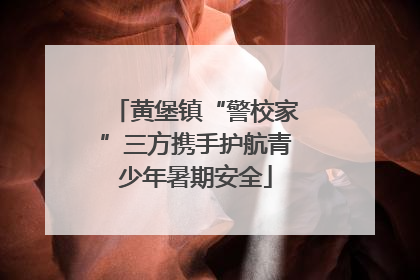 黄堡镇“警校家”三方携手护航青少年暑期安全