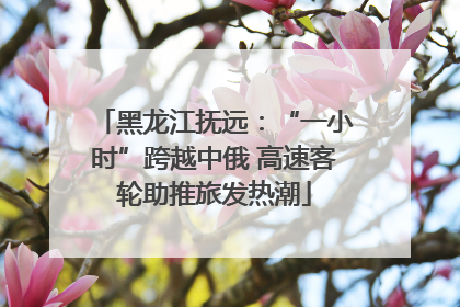 黑龙江抚远：“一小时”跨越中俄 高速客轮助推旅发热潮