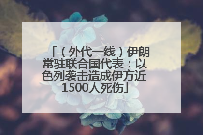 （外代一线）伊朗常驻联合国代表：以色列袭击造成伊方近1500人死伤
