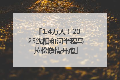 1.4万人！2025沈阳和河半程马拉松激情开跑