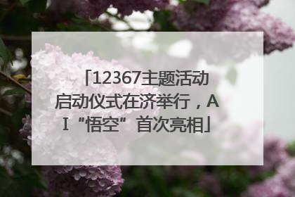 12367主题活动启动仪式在济举行，AI“悟空”首次亮相