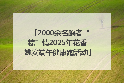 2000余名跑者“粽”情2025年花香姚安端午健康跑活动