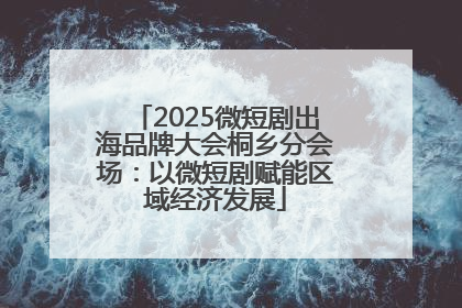 2025微短剧出海品牌大会桐乡分会场：以微短剧赋能区域经济发展