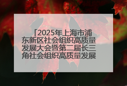 2025年上海市浦东新区社会组织高质量发展大会暨第二届长三角社会组织高质量发展峰会成功举办