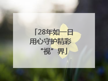 28年如一日 用心守护精彩“视”界