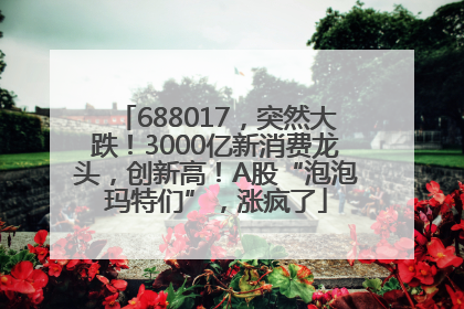 688017，突然大跌！3000亿新消费龙头，创新高！A股“泡泡玛特们”，涨疯了