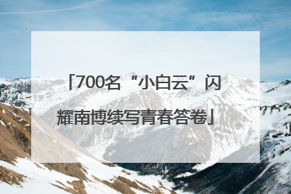 700名“小白云”闪耀南博续写青春答卷