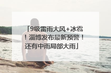 9级雷雨大风+冰雹！淄博发布最新预警！还有中雨局部大雨