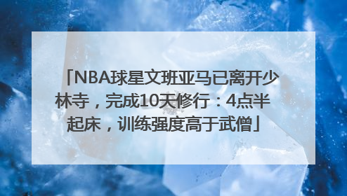 NBA球星文班亚马已离开少林寺，完成10天修行：4点半起床，训练强度高于武僧